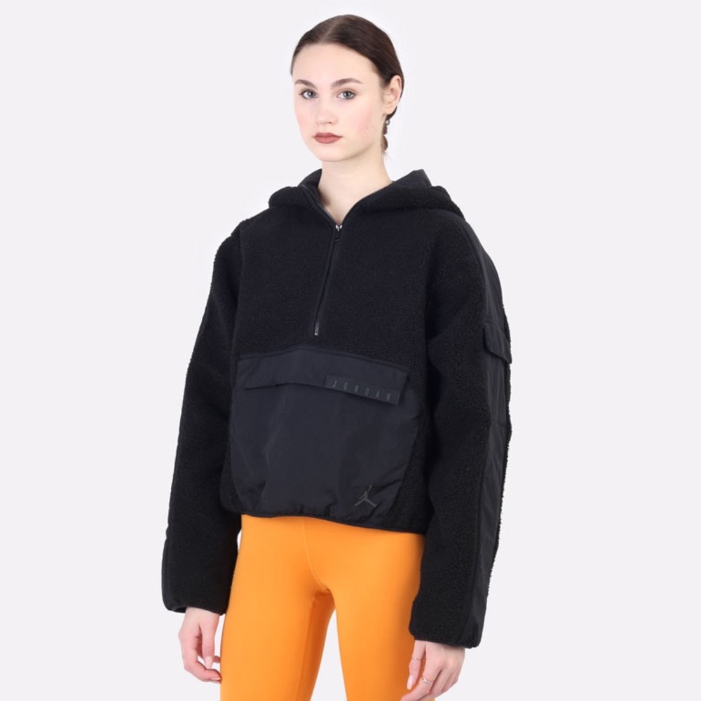 Nike Jordan Fleece Crop Quarter Zip Fleece Hoodie